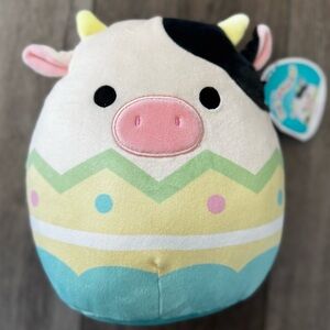 NWT Original Squishmallows 8-Inch Connor The Cow Easter Egg Plush
